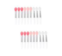 HONMEET 18pcs Portable Silicone Lip Brush Makeup Lipstick Applicator Lip Brush Transparent Watermelon Lightweight Compact Easy to Carry for Travel Home Use