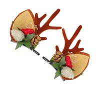 HONMEET 1pair Christmas Antler Hair Clips Cute Xmas Hair Decorations for Women Lightweight and Comfortable Hairpins for Holiday Costumes and Daily Wear