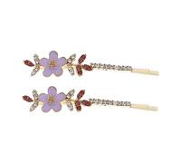 HONMEET 1pair Rhinestone Flower Bobby Elegant Hair Clips for Women Comfortable Decorative Hair Accessories for Various Hairstyles for Special Occasions and Daily Use