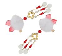 HONMEET 1pair Vintage Cat Ear Hair Clips Tassel Design for Cosplay Weddings and Special Occasions Delicate and Unique Hair Accessories for Women and Girls