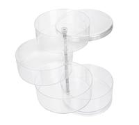 HONMEET 1pc Capacity Transparent Makeup Holder for Organized Cosmetics Storage Elegant Dressing Table Rack for Lipsticks Skincare Brushes
