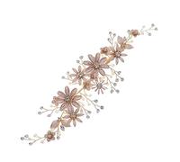 HONMEET 1pc Elegant Crystal Hair Clip for Bride Handmade Hair Accessory for Weddings Parties and Engagements Stylish Floral Design to