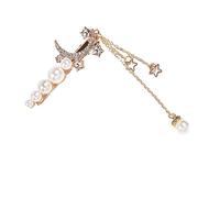 HONMEET 1pc Elegant Hair Clip Moon and Star Design Accessory for Weddings Parties and Everyday Use Lightweight and Comfortable for Girls and Women