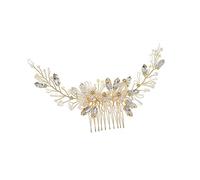 HONMEET 1pc Hair Comb Headdress for Brides Elegant Golden Hair Accessory for Weddings and Special Occasions Chic Design for Stunning Looks