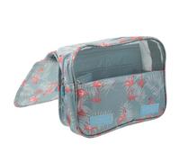 HONMEET 1pc Portable Travel Makeup Bag Organizer Capacity Hanging Toiletry Pouch for for Flamingo