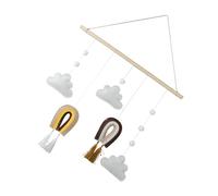 HONMEET 1pc Rainbow Hanging Decor Tassels Cloud Pendant Wall Decoration for Boys and Girls Rooms Parties Home Minimalist Felt Ornament for Sweet Atmosphere