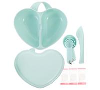 HONMEET 1set Heart Shape Facial Mask Mixing Bowl Set Diy Kit for Women Lightweight Portable Cosmetic Tools for Easy Mixing Safe Design for Skincare Home Use Random Color