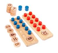 HONMEET 1Set Math Learning Wooden Counting Tool Kit for Educational Math Playthings for Cognitive Development for Aged Years