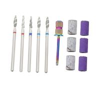 HONMEET 1set Nail Polishing Drill Bit Tungsten Nail File Tools Professional for Manicure and Pedicure Easy Dead Skin Removal Durable and Efficient