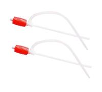 HONMEET 2 Pcs Handoperated Gasoline Transfer Pump with Oil Suction Hose and Water Transfer Hose Reusable Plastic Can Pump for Barrel and Oil Changes