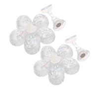 HONMEET 2 Pcs Plum Blossom Iridescent Fake Nail Stand Magnetic Nail Art Practice Holder for Beginners DIY Salon Display Painting Manicure Tool