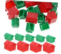 HONMEET 2 Sets House Chess Replacement for Rich Man Board Game Hotel and House Models for Board Game Accessories and Party Fun