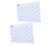 HONMEET 2 Sets Large Wall Calendar Planner Writable English Yearly Organizer with Adhesive Backing Jumbo Monthly Schedule Display Poster for Family Office School Planning