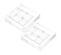 HONMEET 2 Sets Small Empty Eyeshadow Pan DIY Palette Compact Portable Makeup Case for Women Transparent Storage Tray for Custom Eyeshadow