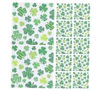 HONMEET 20 Pcs St Patrick’s Day Shamrock Decorative Paper Napkins Green Square Serviettes for Irish Holiday Parties Weddings and Kitchen Tableware Supplies