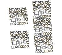 HONMEET 200pcs Mini Metal Photo Frame Nail Art Decoration Style Vintage Nail Art Accessories for Professional and Personal Use