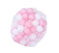 HONMEET 200Pcs Ocean Balls for Crush White Pink Transparent Mixed Colors for Ball Pits Tents and Pools Safe Pe Material for Fun