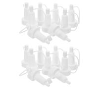 HONMEET 200pcs White #20 Ampule Dropper Tips with Trumpet Head Nozzle, Plastic Vial Liquid Bottle Caps for Laboratory Use and Refillable Cosmetic Containers