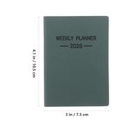HONMEET 2026 A7 Mini Diary Planner with Compact Lightweight Design in Green, Undated Weekly Appointment Planner for Personal and Professional Commitments, Small Pocket Calendar Notebook