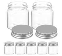 HONMEET 20pcs 50ml Mini Glass Jar with Sealed Lid, Compact Storage