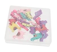 HONMEET 20pcs Decorative Cartoon Pushpins Wooden Thumb Tacks for Cork Boards and Wall Maps Colorful Animal Design for Boys and Girls and Home Office