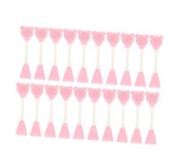 HONMEET 20pcs Dual-ended Bear Shape Face Mask Brush Silicone Pore Brush with Soft Cleansing Bristles and Smooth Applicator for Facial Mask Application Skincare Tool for Household Spa and