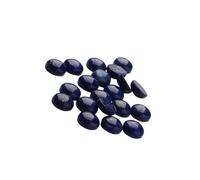HONMEET 20pcs Lapis Stone round Cabochons 0.8cm for Jewelry and Settings, Decorative Flat Base Half round Circle Beads Suitable for DIY Jewelry Design and Craft Making