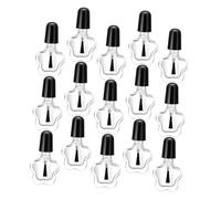 HONMEET 20pcs Minimalist Nail Polish Bottle Empty Glass Vial for Nail Oil Portable Brush for Art Storage for Home Diy Projects