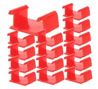 HONMEET 20pcs Red Plastic Train Track Clips for Railway Fasteners for Secure Train Table Accessories and Railroad Connections