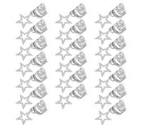 HONMEET 20pcs Silver Star Hair for Dreadlocks Hair Accessories Lightweight Alloy Rings Hollow Star Design for DIY Creativity and Easy Using Suitable for Music Festivals and Everyday