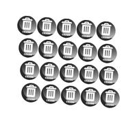 HONMEET 20pcs Trash Stickers for Bins Self-Adhesive Vinyl Waste Labels with Tear-Resistant Coating Clear Recycle Decals for Indoor Outdoor Office Kitchen Use