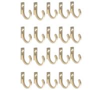 HONMEET 20pcs Vintage Mini Metal Wall Hooks, Yellow Zinc Alloy | Decorative Hook, Smooth Surface Design, Rust Resistant Finish, for Kitchen and Living Room Use