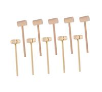 HONMEET 20pcs Wooden Hammer Mini Mallet Hammer Tap Game Toy for Brain Toy Breakable Heart Mallet Kits Shellfish Cracking Tool s Seafood Beige