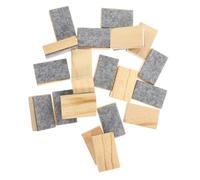 HONMEET 24pcs Small Felt Wood Chalkboard Erasers Compact Chalk Cleaner Quick Removal Dustless Blackboard Eraser for Classroom Office Teachers Students Home Use