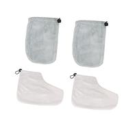 HONMEET 2pairs Glove Liners Women Insulated Cotton Gloves and Feet Set Paraffin Therapy Accessory Wax Bath Foot Cover Spa Use