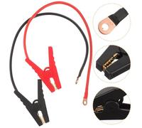 HONMEET 2Pcs 100A Pure Copper Electric Fence Jump Connector Clips with 8Mm² 0.5M Wire for Solar Farm Fencing System, Battery Cable Accessories for Electric Fence Charging and Testing