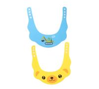 HONMEET 2pcs Adjustable Shampoo Shower Cap with Soft Double Bath Visor for Newborn Hair Wash Protection