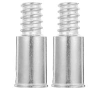 HONMEET 2pcs American 22mm Threaded Tip Replacement for Mop and Broom Handles, Aluminum Alloy Metal Pole Adapter Tips for Telescopic and Extension Poles, Cleaning Tool Accessories