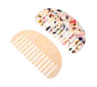 HONMEET 2pcs Anti-static Wide Tooth Acetate Hair Side Comb Clips for Women Vintage Elegant Detangler for Wet and Dry Hair Styling Portable Lightweight