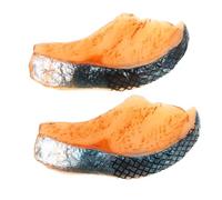 HONMEET 2PCS Artificial Fish Slice Model Realistic Thin Fillet Simulation Creative Seafood Decor for Photography Props Home Nursery Display