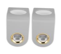 HONMEET 2pcs Automatic Toothpaste Dispenser Wall Mounted Adhesive Squeezer for Family Bathroom Organizer No Drilling Installation Controlled Dispensing Grey