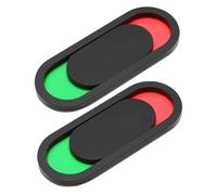 HONMEET 2pcs Bathroom Door Signs with Bright Red Green Occupied Vacant Indicators Self-adhesive Acrylic Slide Door Signs for Office Meeting Restroom Use