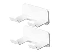 HONMEET 2pcs Bathroom Hair Dryer -mounted Storage Stand Nail Installation Space-saving Design for Makeup Room Bedroom Bathroom and Barbershop Use