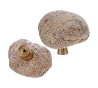 HONMEET 2pcs Boho Decorative Rock Cabinet Handle in Brass with Irregular Stone Shape, Single Hole Design for Furniture and Kitchen Drawers, Featuring Effortless Installation and Premium
