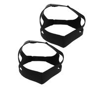 HONMEET 2pcs Breathable Anti-Snore Chin Strap for Sleeping Adjustable Jaw Support Strap for Men and Women Comfortable Mouth Closure to Stop Snoring and Sleep Quality Black