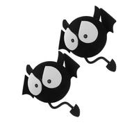 HONMEET 2pcs Car Antenna Toppers Cute Devil and Bat Automotive Roof Decorations for Halloween Car Exterior Accessories Funny Auto Antenna Decor