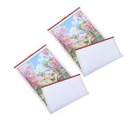 HONMEET 2pcs Chinese Year Wall Calendar Scroll with Faux Rattan Finish Hanging Feng Shui Lunar Calendar Featuring Zodiac Horse for Daily Planning in Living Rooms and Bedrooms