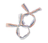 HONMEET 2pcs Colorful Rainbow Hair Band Mesh Lace Design Unique Star and Dot Patterns for Women and Girls Hair Accessories for Everyday Use