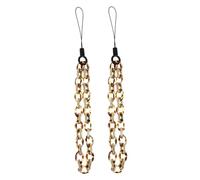 HONMEET 2pcs Creative Phone Hanging Chains Unique DIY Accessory for Mobile Phones Lost Design Stylish Leopard Print Durable and Comfortable