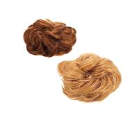 HONMEET 2pcs Curly Hair Buns Extensions Simulation Hair Piece for Ponytails Easy to Use Adds Volume and Fullness Natural Look Soft Glossy Finish for Updos and Messy Buns